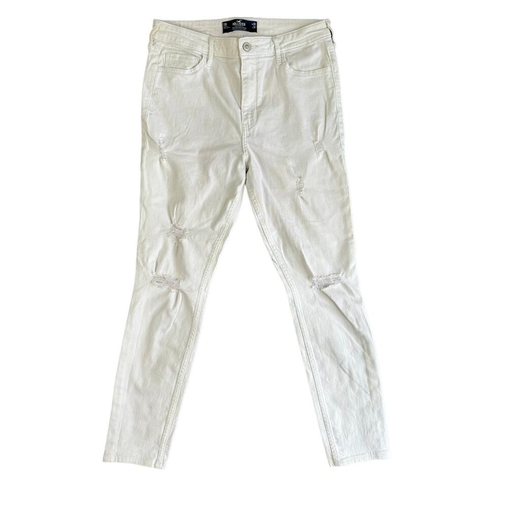 Hollister High Rise Super Skinny White Jeans 11R 30 x 30